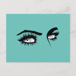 Postal Amar la luz azul definido dibujando la mirada feme