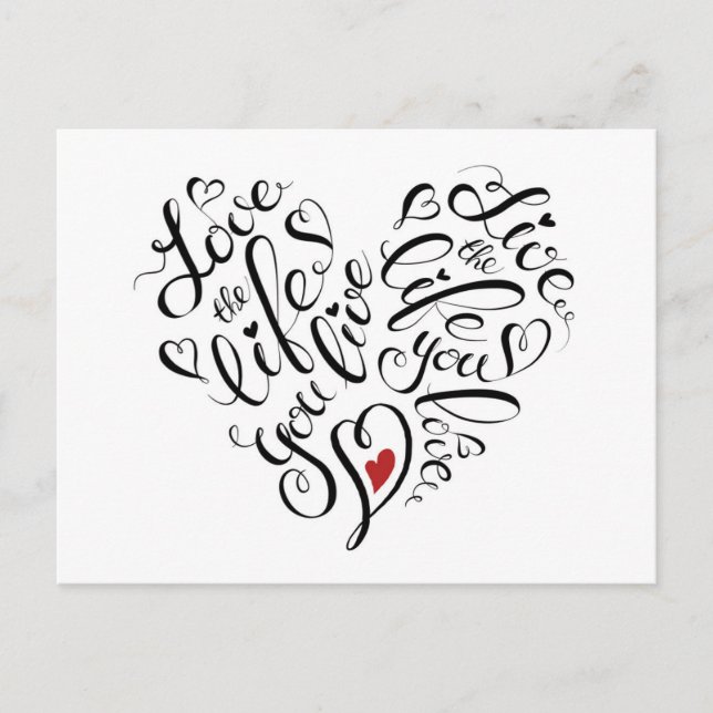 Postal Amar La Vida Que Vives (Anverso)