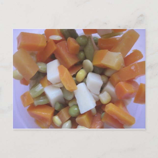 Postal Amar las verduras mezcladas (Anverso)
