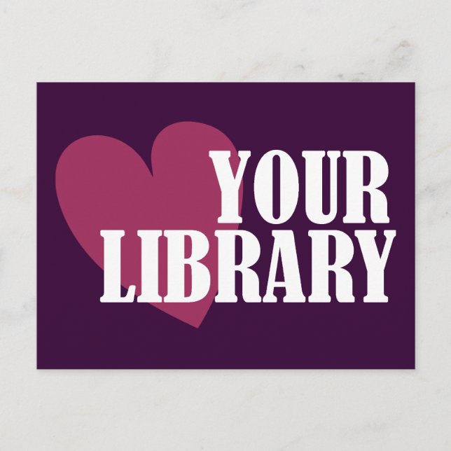 Postal Amar tu biblioteca (Anverso)