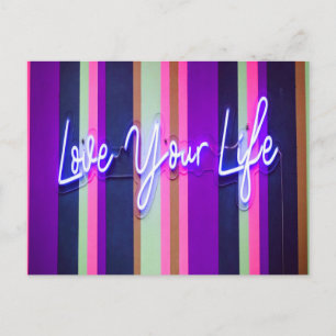 Postal Amar tus palabras positivas coloridas