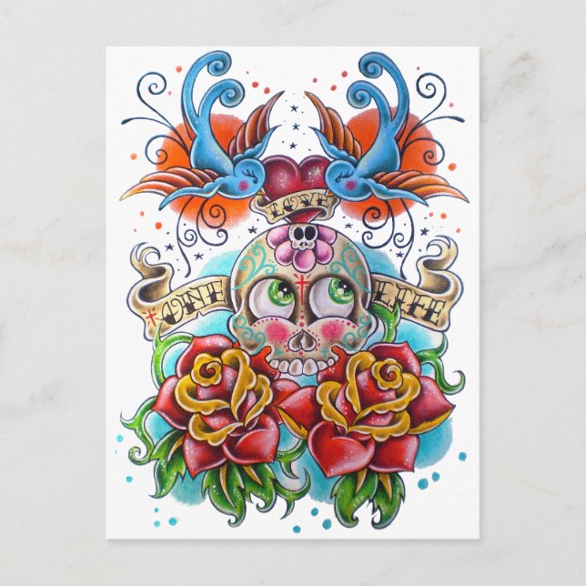 Postal Amar una vida (Anverso)