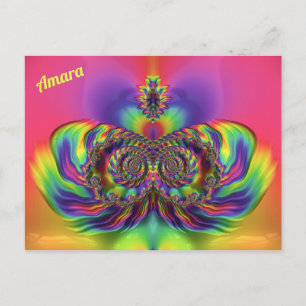 Postal AMARA ~ Patrón de diseño 3D ~ Colores múltiples ~
