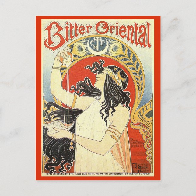 Postal "amarga oriental" vintage (Anverso)