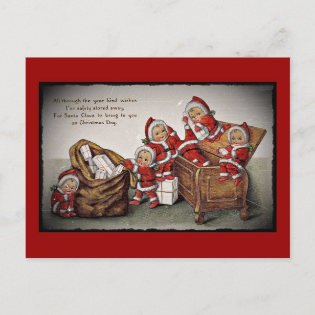 Postal Amargos brillantes en el pecho de un juguete (Anverso)