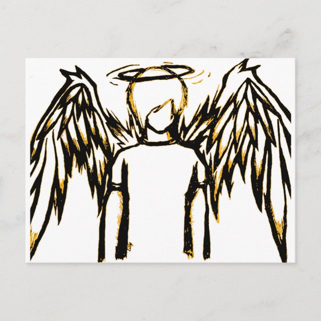 Postal Amarillo caido del ángel (Anverso)