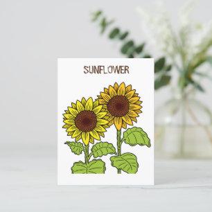 Postal Amarillo de girasol