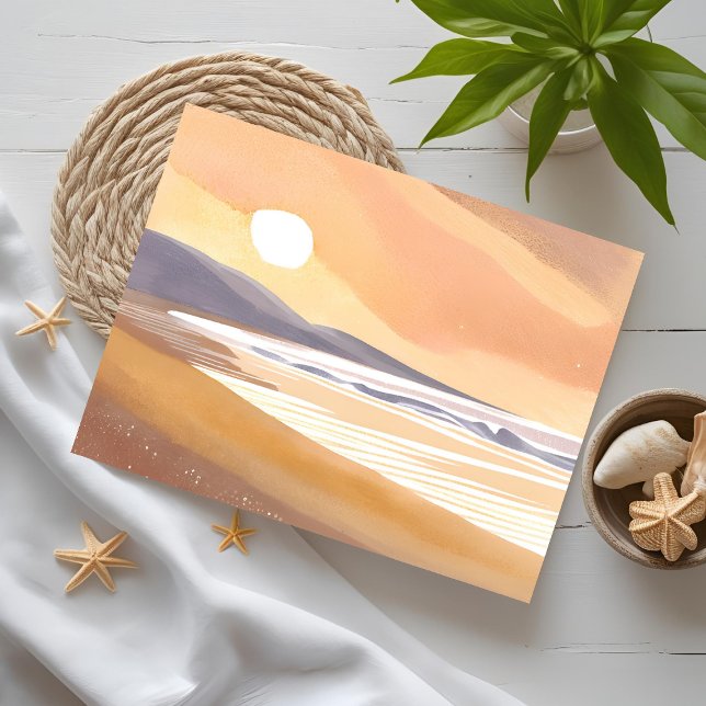 Postal Amarillo de la orilla del sol | Pintura con aire d (Subido por el creador)