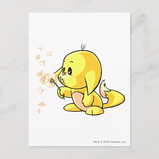 Postal Amarillo Kacheek (Anverso)
