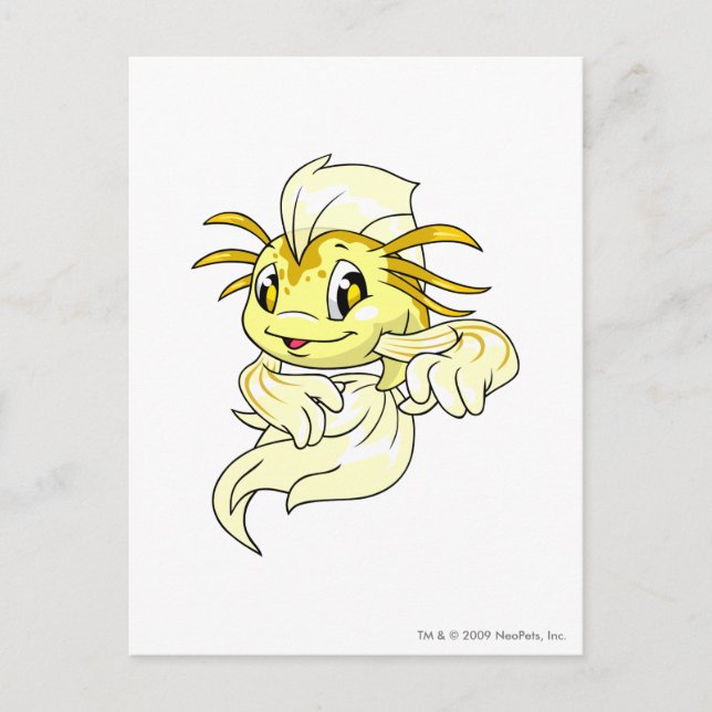 Postal Amarillo Koi (Anverso)