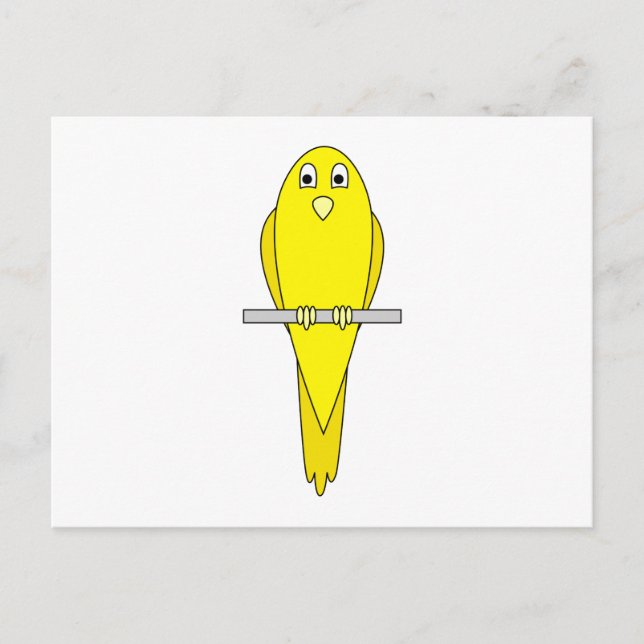 Postal Amarillo patito. Canario. En blanco. (Anverso)