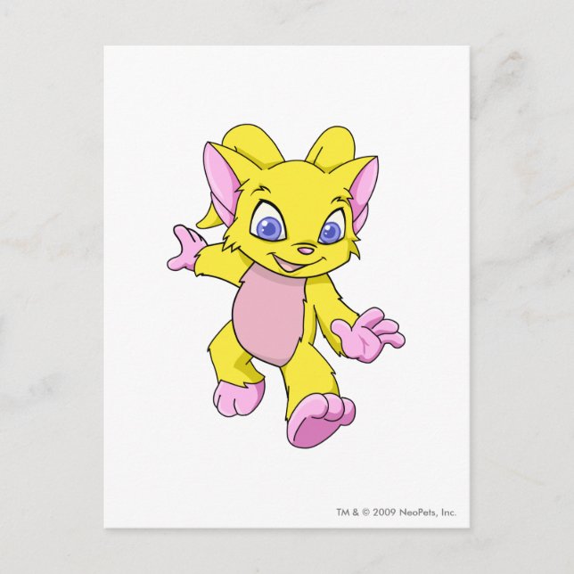 Postal Amarillo raso (Anverso)