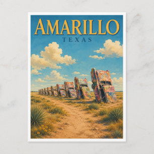 Postal Amarillo Texas Cadillac Ranch GeoSaga