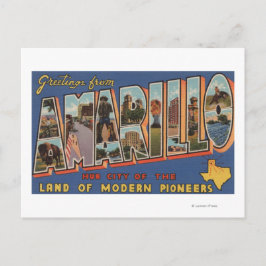 Postal Amarillo, Texas - Escenas de letras grandes