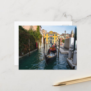 Postal Amarre Clásico de Gondola en Venecia