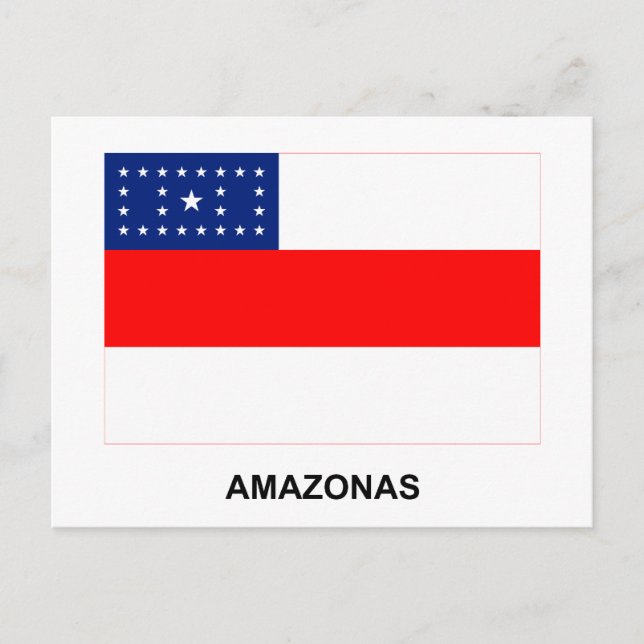 Postal Amazonas, bandera de Brasil (Anverso)