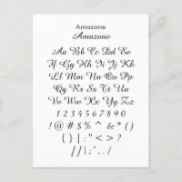 Amazone - Hoja de ejemplo de tipos de letra de zaz