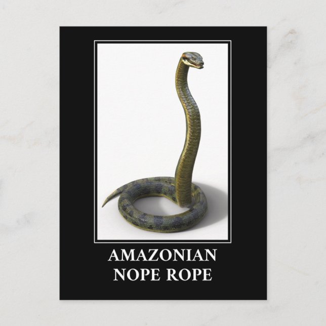 Postal Amazonia Nope Rope - Peligro de serpiente Anaconda (Anverso)