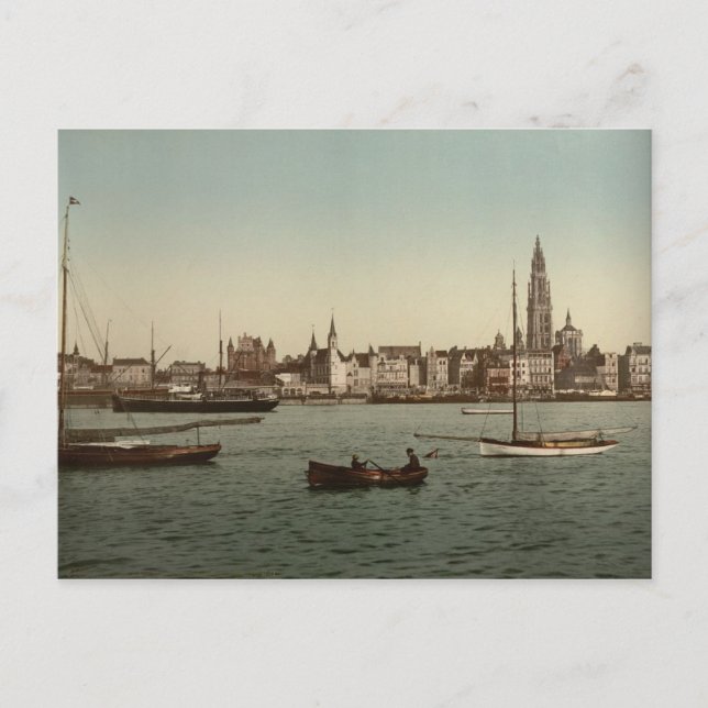 Postal Amberes, Bélgica (Anverso)