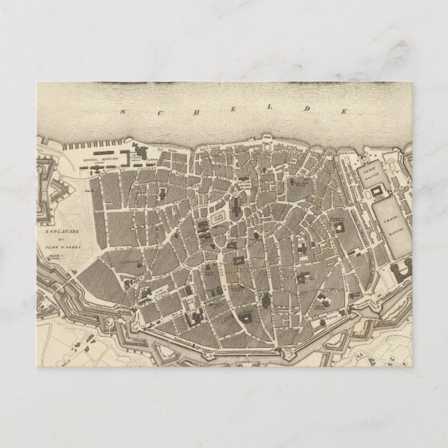 Postal Amberes, Bélgica (Anverso)