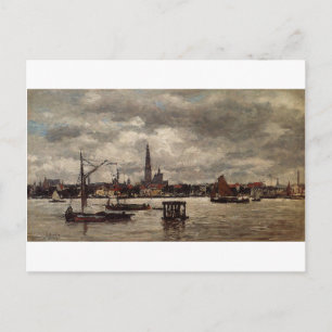 Postal Amberes, el Schelde de Eugene Boudin