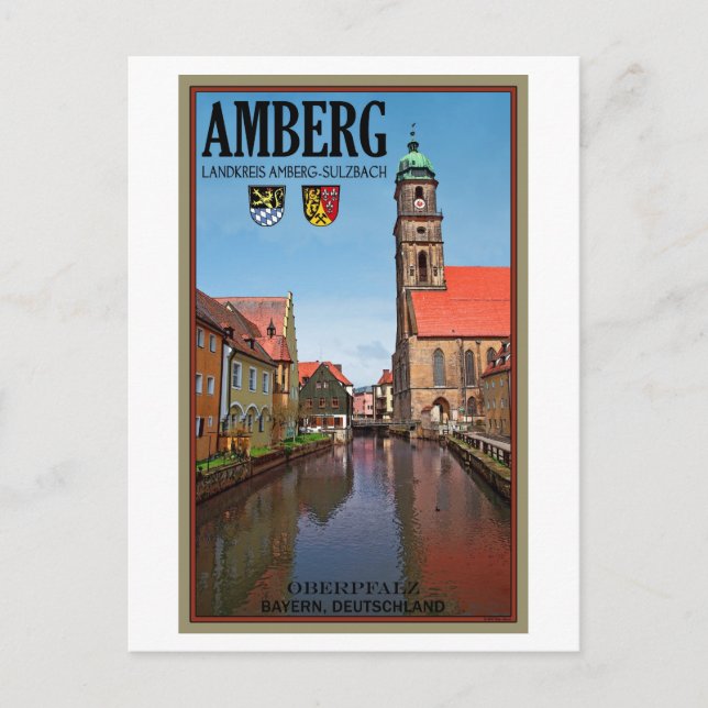 Postal Amberg - Río Vils (Anverso)