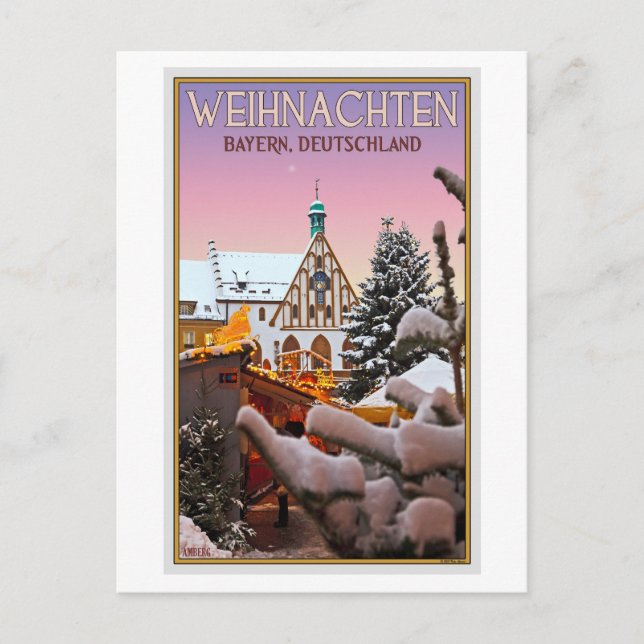Postal Amberg - Weihnachten Bayern (Anverso)