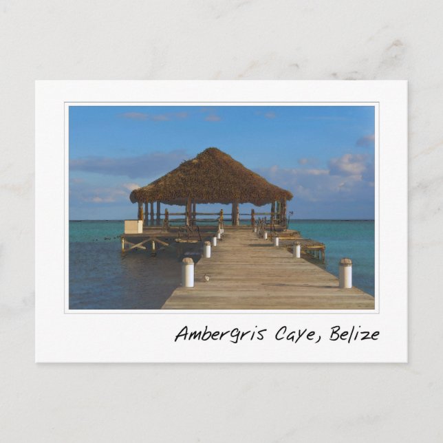 Postal Ambergris Caye Belize Destino de viajes (Anverso)