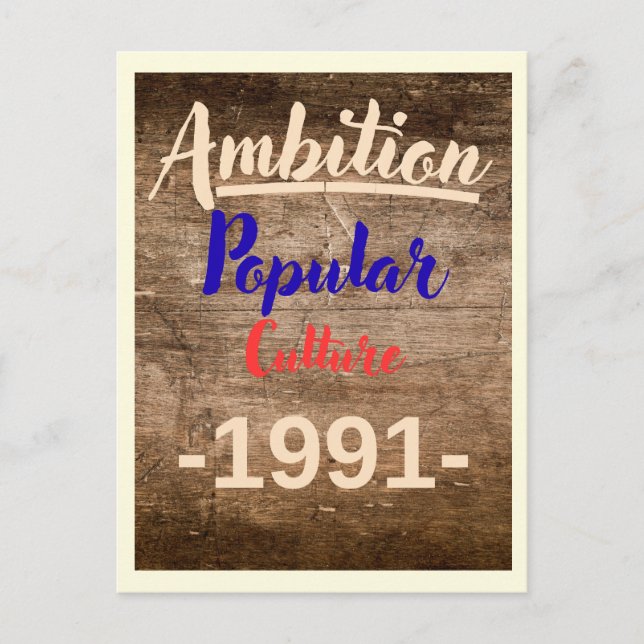 Postal Ambición: Cultura popular (Anverso)