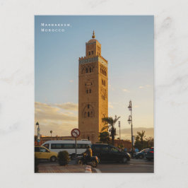 Postal Ambiente de la ciudad de Marrakech Marruecos Escen
