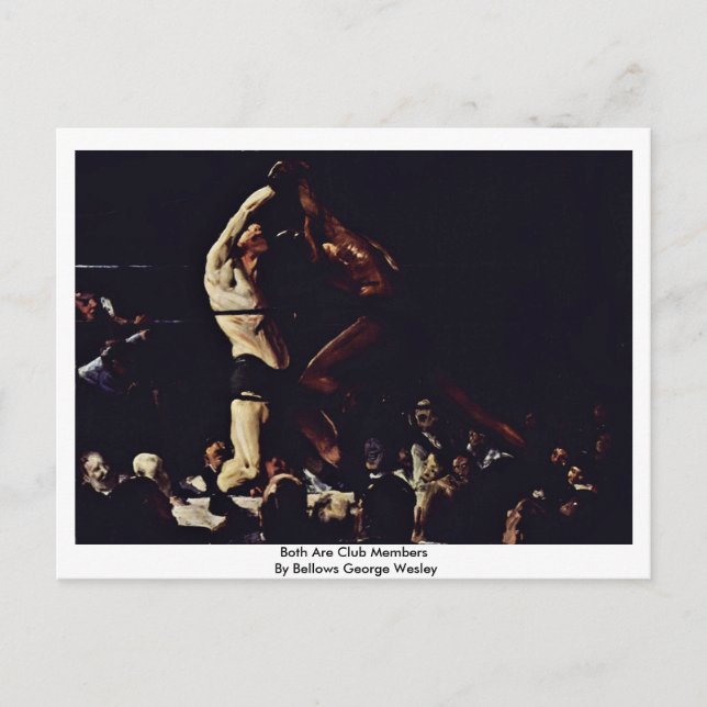 Postal Ambos Son Miembros Del Club De Bellows George Wesl (Anverso)