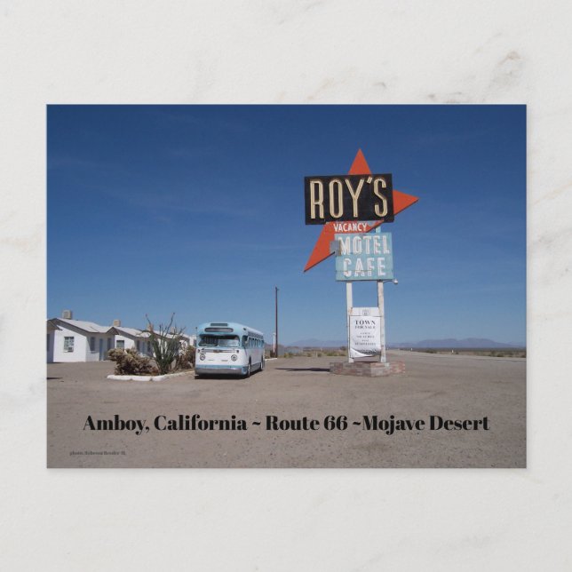 Postal Amboy, California a lo largo de la rubia 66 (Anverso)