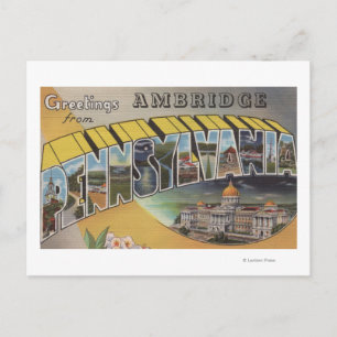Postal Ambridge, Pensilvania - Escenas de letras grandes