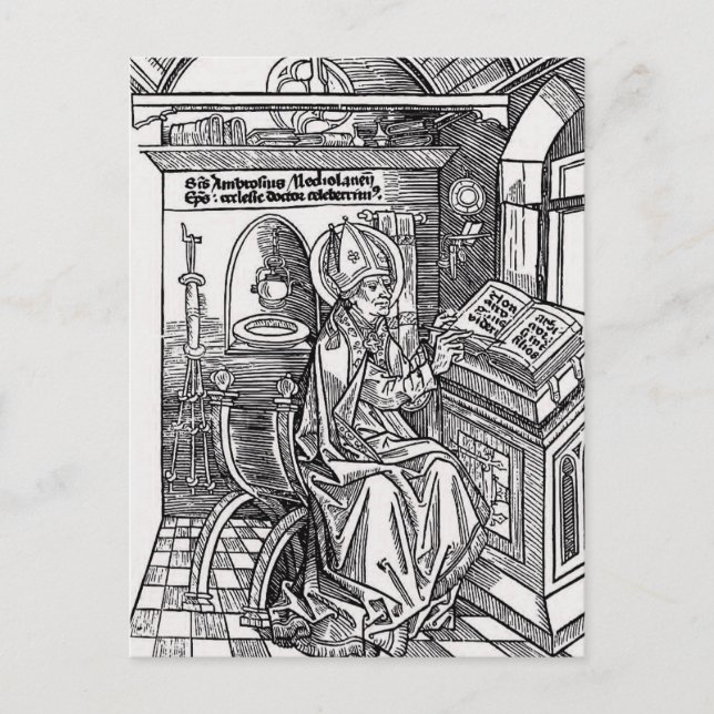 Postal Ambrosio de Milán (Anverso)