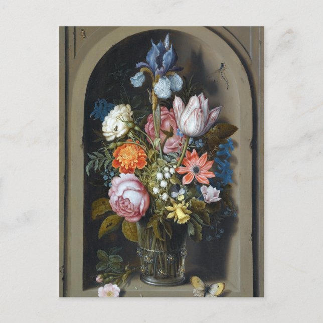 Postal Ambrosius Bosschaert el anciano una vida fija (Anverso)
