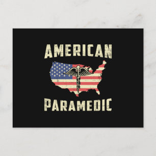 Postal Ambulancia paramédica estadounidense EMS Enfermera