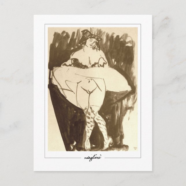 Postal Amedeo Modigliani #168 - Arte refinada (Anverso)