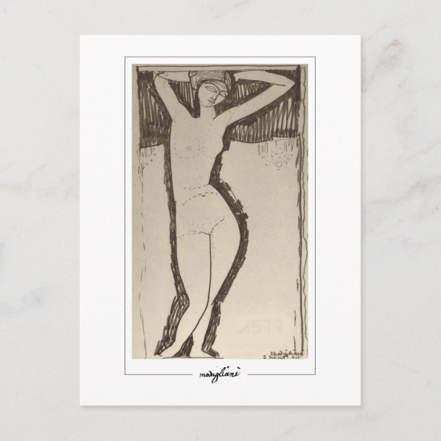 Postal Amedeo Modigliani #344 - Arte Fino (Anverso)