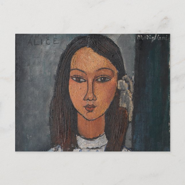 Postal Amedeo Modigliani - Alice (Anverso)