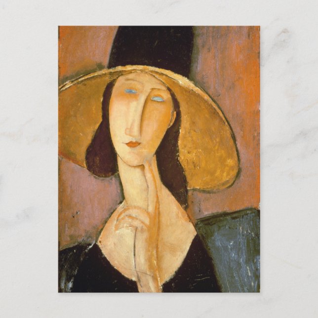 Postal Amedeo Modigliani - Jefe De Una Mujer (Anverso)