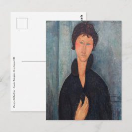 Postal Amedeo Modigliani - Mujer con ojos azules