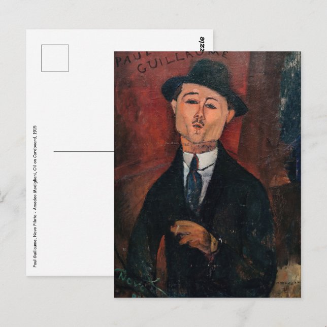 Postal Amedeo Modigliani - Paul Guillaume, Novo Pilota (Anverso / Reverso)