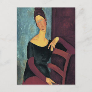 Postal Amedeo Modigliani, retrato de la esposa del artist