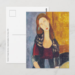 Postal Amedeo Modigliani - Retrato Jeanne Hebuterne #2