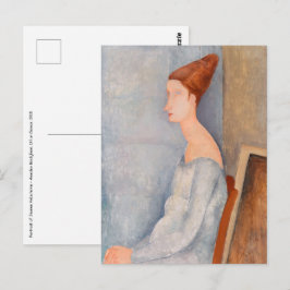 Postal Amedeo Modigliani - Retrato Jeanne Hebuterne #3