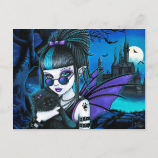Postal Amelia Vampire Twixt Werekitty Castle Postcard