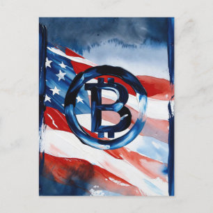 Postal América Bitcoin (Pintura No. 5)