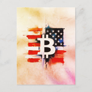 Postal América Bitcoin (Pintura No. 6)