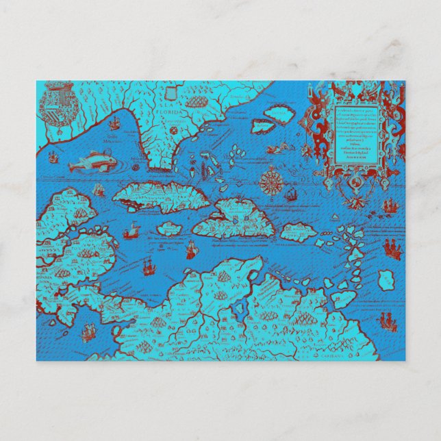 Postal América Central ('América Occidentalis') (Anverso)