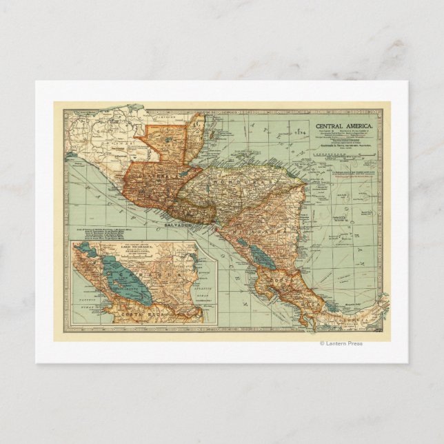 Postal América CentralMapa panorámicoAmérica Central 2 (Anverso)